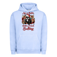 Pigment Grape Ice christmas life is better with a french bulldog Urban Hoodie - JahusDesignShop