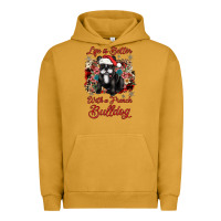 Pigment Peanut Butter christmas life is better with a french bulldog Urban Hoodie - JahusDesignShop