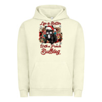 Pigment Pistachio christmas life is better with a french bulldog Urban Hoodie - JahusDesignShop