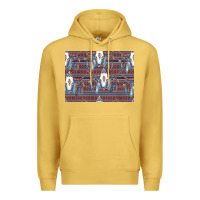 Antique Gold Bull Skull Pattern Premium Hoodie - CowhideDigitalArt