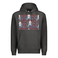 Charcoal Heather Bull Skull Pattern Premium Hoodie - CowhideDigitalArt