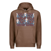 Chestnut Bull Skull Pattern Premium Hoodie - CowhideDigitalArt