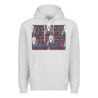 Dove Grey Bull Skull Pattern Premium Hoodie - CowhideDigitalArt