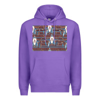 Purple Bull Skull Pattern Premium Hoodie - CowhideDigitalArt