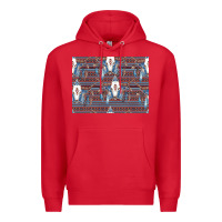 Red Bull Skull Pattern Premium Hoodie - CowhideDigitalArt