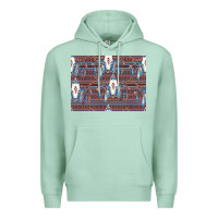 Seafoam Bull Skull Pattern Premium Hoodie - CowhideDigitalArt