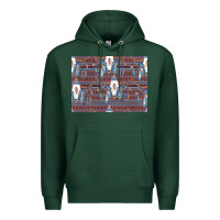 Sports Green Bull Skull Pattern Premium Hoodie - CowhideDigitalArt
