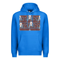 True Royal Bull Skull Pattern Premium Hoodie - CowhideDigitalArt