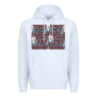 White Bull Skull Pattern Premium Hoodie - CowhideDigitalArt