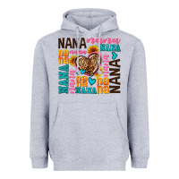 Heather Grey nana nana nana with hearts Heavyweight Hoodie - AdoDesignShop
