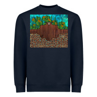Navy custom cactus and sunflowers leopard turquoise Heavyweight Sweatshirt - Artiststas