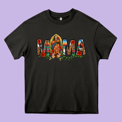 Our Lady Of Guadalupe Mama Heavy Core Tee Designed By Texasbilliewilder
