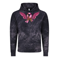 Cloud Black Breast Cancer ribbon with angel wings Vintage Hoodie - FaDigitalArtStudio