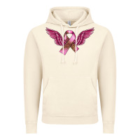 Vintage Artic Breast Cancer ribbon with angel wings Vintage Hoodie - FaDigitalArtStudio