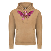 Vintage Camel Breast Cancer ribbon with angel wings Vintage Hoodie - FaDigitalArtStudio