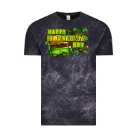 Cloud Black Camper Happy St. Patrick's Day Vintage Tee - CowGirlArtShop