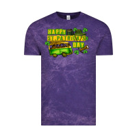 Cloud Purple Camper Happy St. Patrick's Day Vintage Tee - CowGirlArtShop