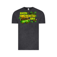 Vintage Black Camper Happy St. Patrick's Day Vintage Tee - CowGirlArtShop