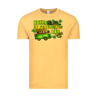 Vintage Mustard Camper Happy St. Patrick's Day Vintage Tee - CowGirlArtShop