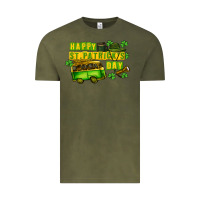 Vintage Olive Camper Happy St. Patrick's Day Vintage Tee - CowGirlArtShop