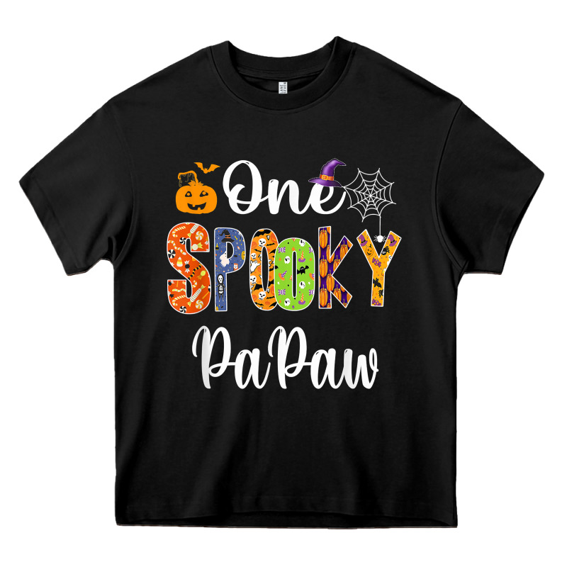 Grandpa Family Halloween Matching Shirts, One Spooky Papaw T Shirt Heavy Core Tee by maiPhamDesign | Teevron
