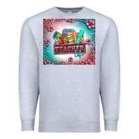 Heather Grey teacher life Premium Sweatshirt - AdoDesignShop