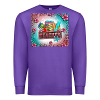 Purple teacher life Premium Sweatshirt - AdoDesignShop