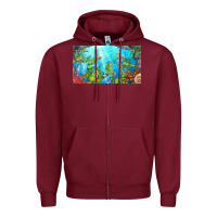 Burgundy lobster sippy cup Zipper Hoodie - BarkalooDesign