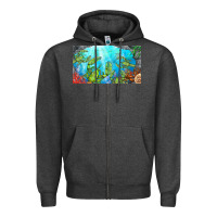 Charcoal Heather lobster sippy cup Zipper Hoodie - BarkalooDesign