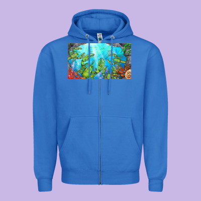 Lobster Sippy Cup Zipper Hoodie Designed By Barkaloodesign