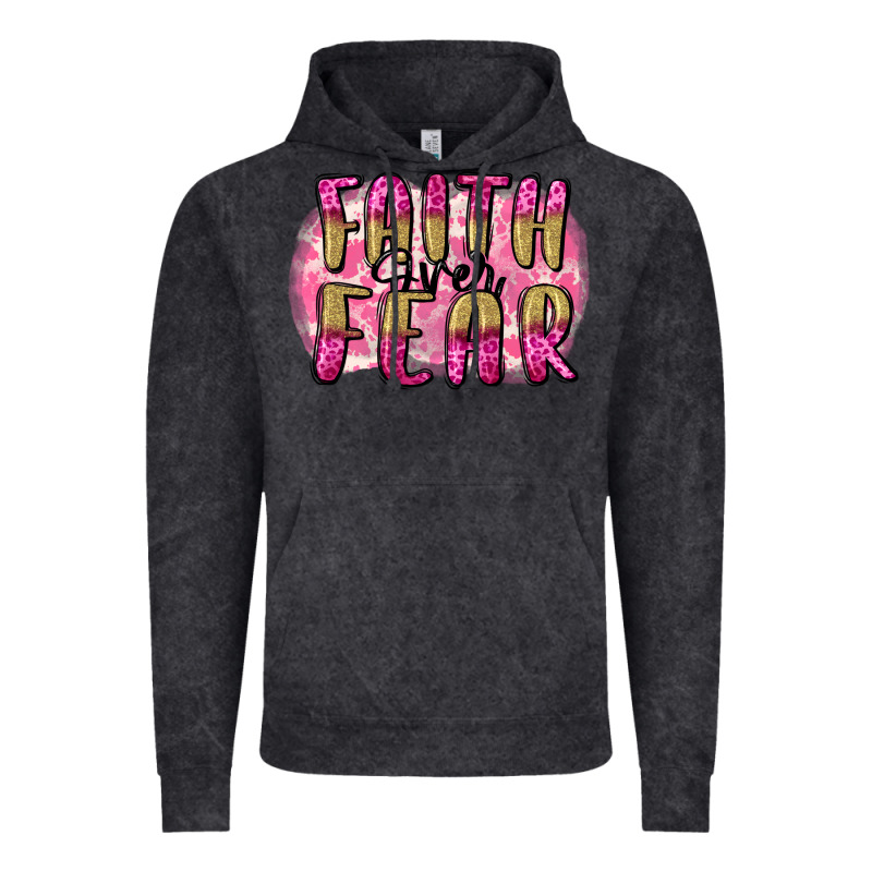 Faith Over Fear  Breast Cancer Awareness Vintage Hoodie by FaDigitalArtStudio | Teevron