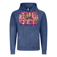 Vintage Denim Faith over fear  Breast Cancer Awareness Vintage Hoodie - FaDigitalArtStudio