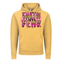 Vintage Mustard Faith over fear  Breast Cancer Awareness Vintage Hoodie - FaDigitalArtStudio