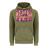 Vintage Olive Faith over fear  Breast Cancer Awareness Vintage Hoodie - FaDigitalArtStudio