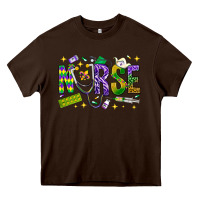 Chocolate Brown Mardi Gras Nurse Heavy Core Tee - NancyCooperArtShop