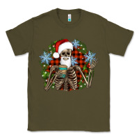 Army Green Santa skeleton christmas Classic Tee - Artiststas