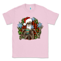 Bubblegum Pink Santa skeleton christmas Classic Tee - Artiststas