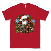 Red Santa skeleton christmas Classic Tee - Artiststas