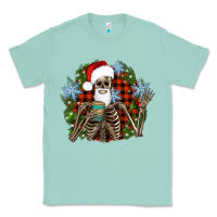 Seafoam Santa skeleton christmas Classic Tee - Artiststas