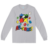 Moon Dust Au-some! Autism puzzle dabbing Long Sleeve Tee - FaDigitalArtStudio