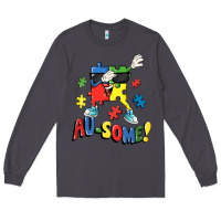Smoke Au-some! Autism puzzle dabbing Long Sleeve Tee - FaDigitalArtStudio