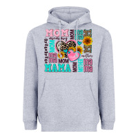 Heather Grey mom mama mommy with hearts Heavyweight Hoodie - AdoDesignShop