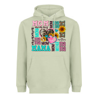 Mom Mama Mommy With Hearts Heavyweight Hoodie | Teevron