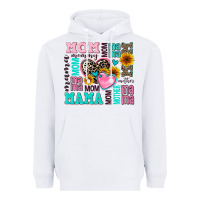 White mom mama mommy with hearts Heavyweight Hoodie - AdoDesignShop
