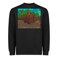 Black custom cactus and sunflowers leopard turquoise Heavyweight Sweatshirt - Artiststas
