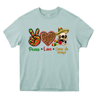 Arona Peace Love Cinco De Mayo Heavy Core Tee - texasbilliewilder
