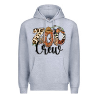 Heather Grey zoo crew safari animals Premium Hoodie - RanaPortraitStore