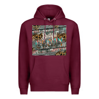 Burgundy beautiful crazy Premium Hoodie - CowhideDigitalArt