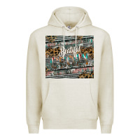 Oatmeal Heather beautiful crazy Premium Hoodie - CowhideDigitalArt