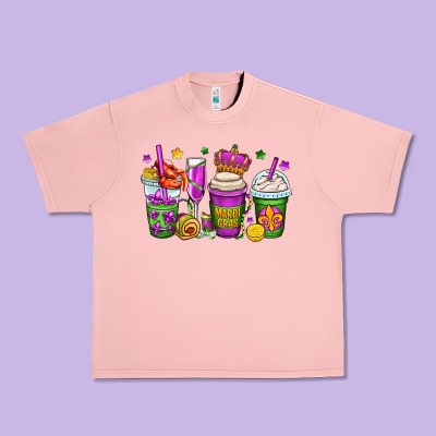 Mardi Gras Coffee Cups Urban Heavy Tee Designed By Oliviacreatesart